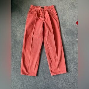 Vintage 1990s LizWear Salmon Pink Pleated jeans size 10